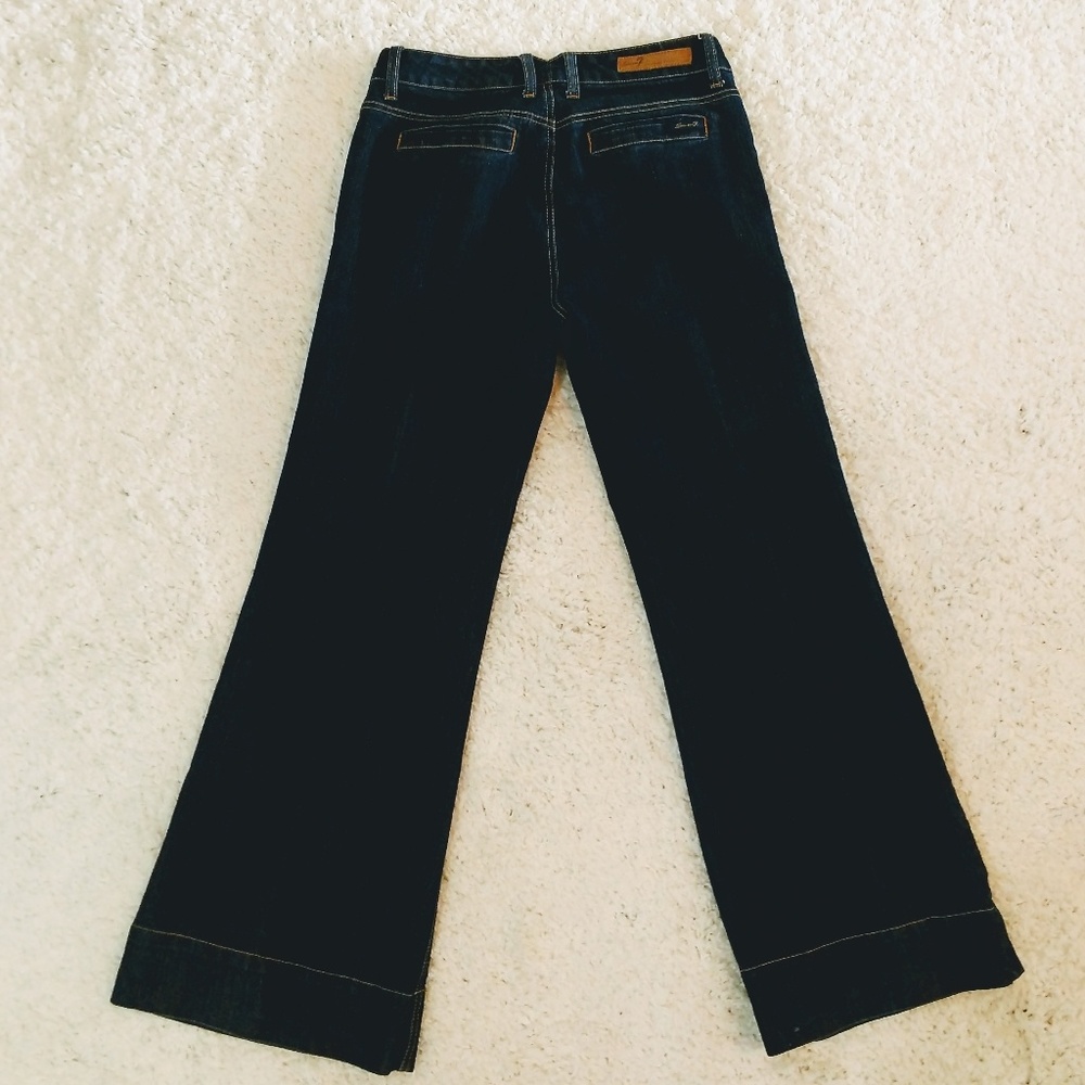 Seven7 Dark Wash Wide Leg Trousers Size 8 - Picture 5 of 7